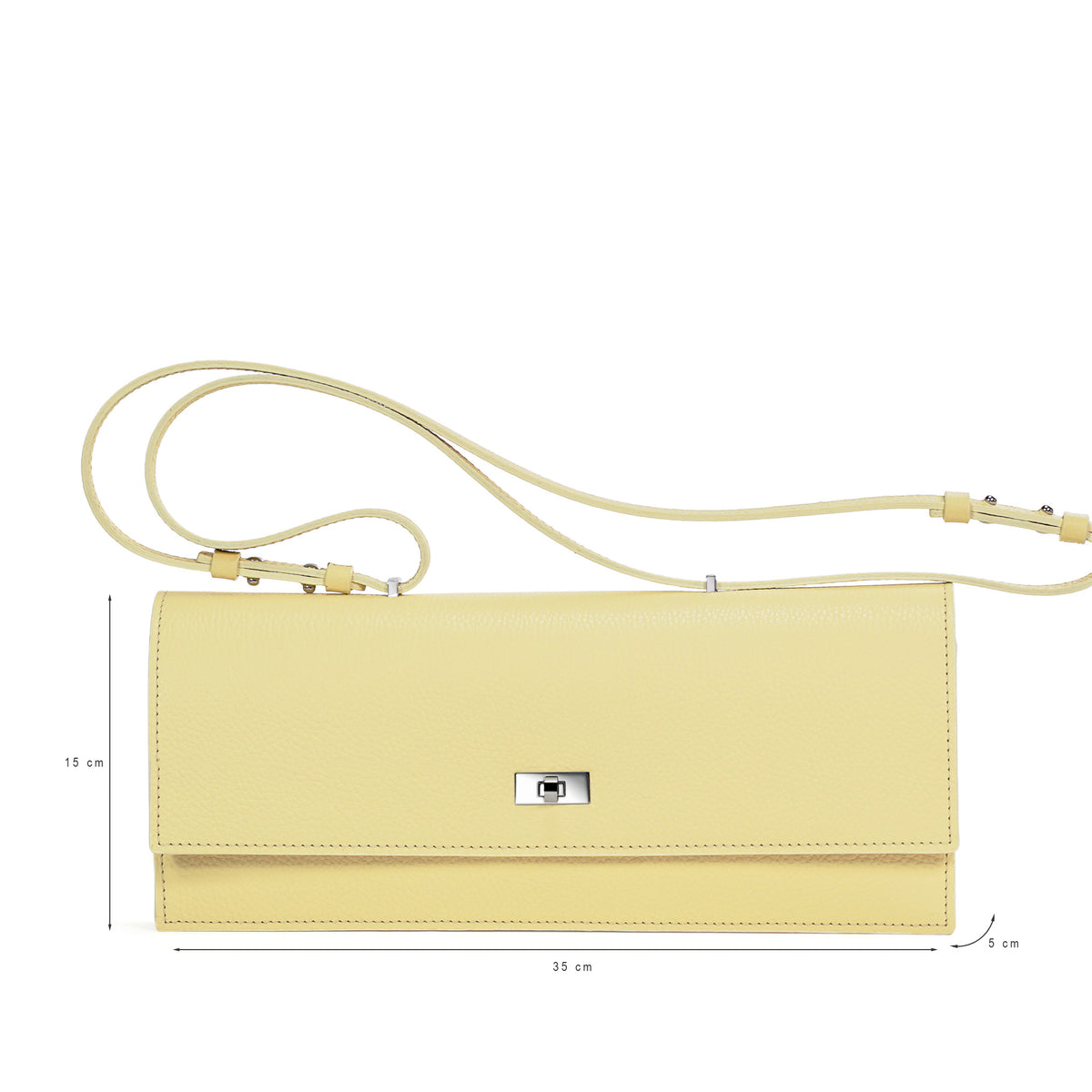 Esprit Long Bag, Textured Leather, Celestial Blue