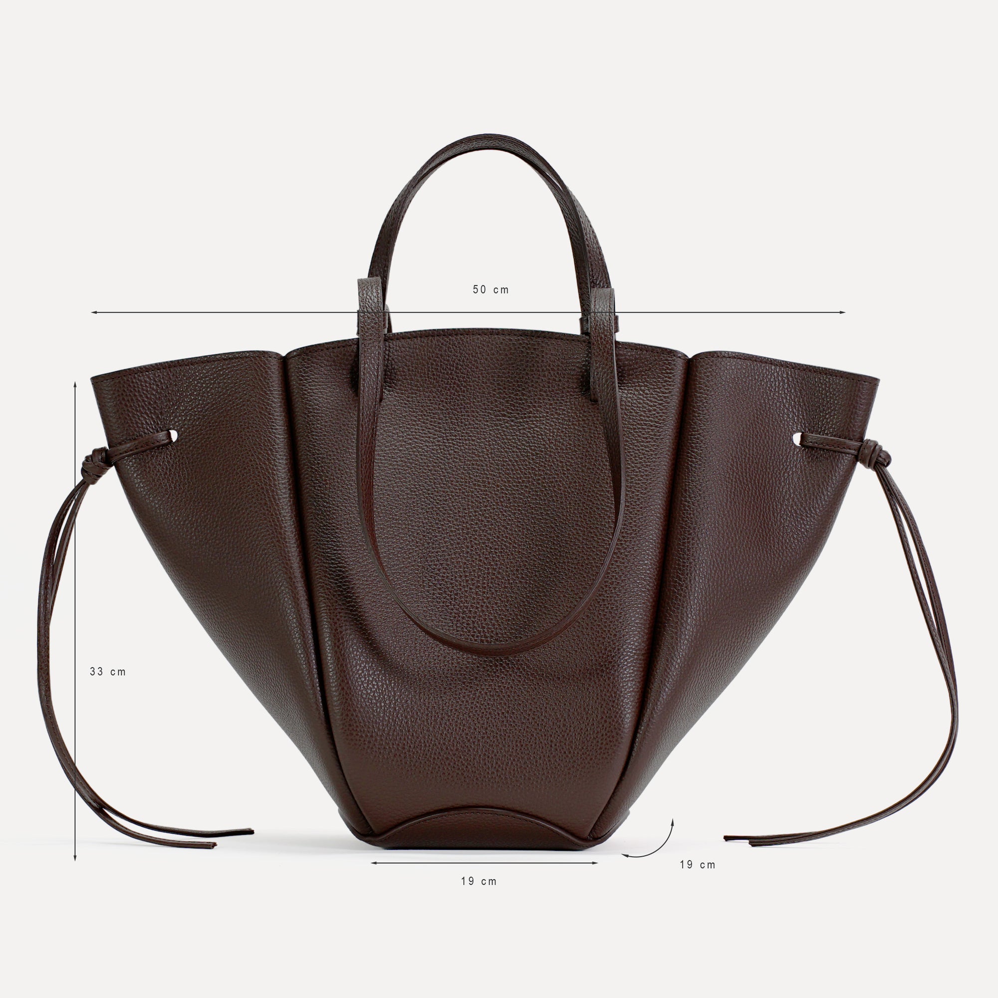 Maxi Voulez-Vous Bag, Textured Leather, Chocolate