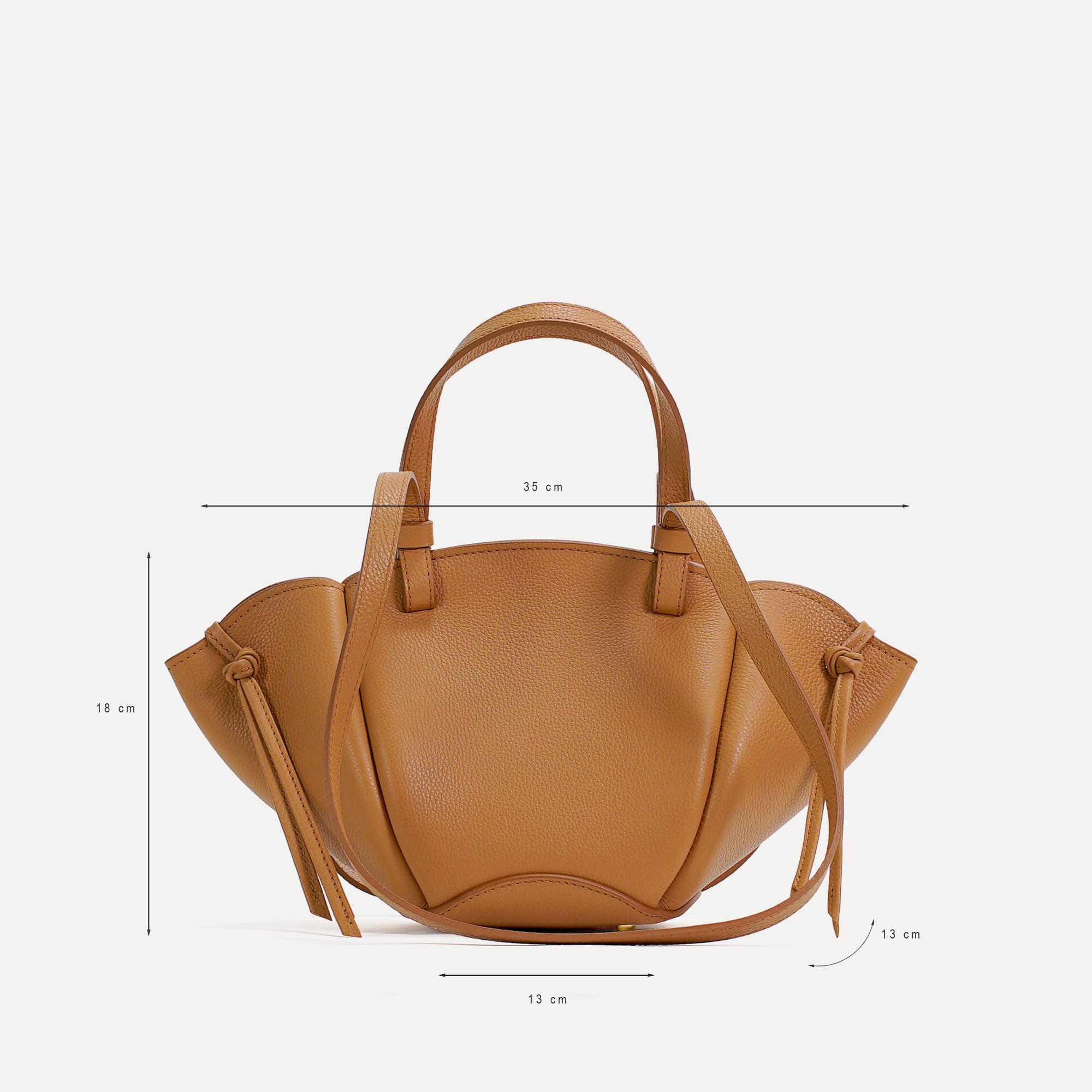 Mini Voulez-Vous Bag, Textured Leather, Caramel Color
