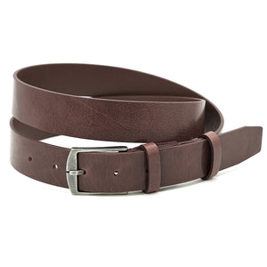 Smart-Casual Italian Leather belt, Mahogany