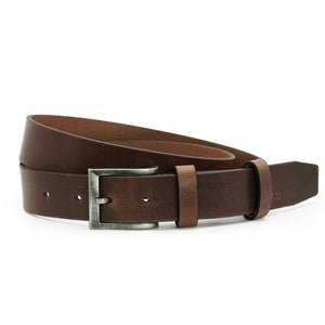 Italian Leather belt, Antique Brown Casual