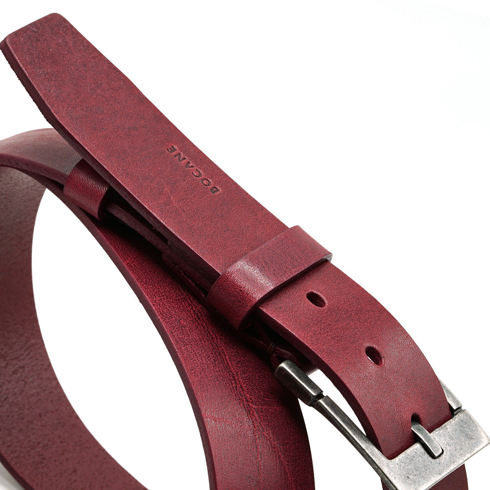 Italian Leather belt, Red-Antique, Jeans Collection