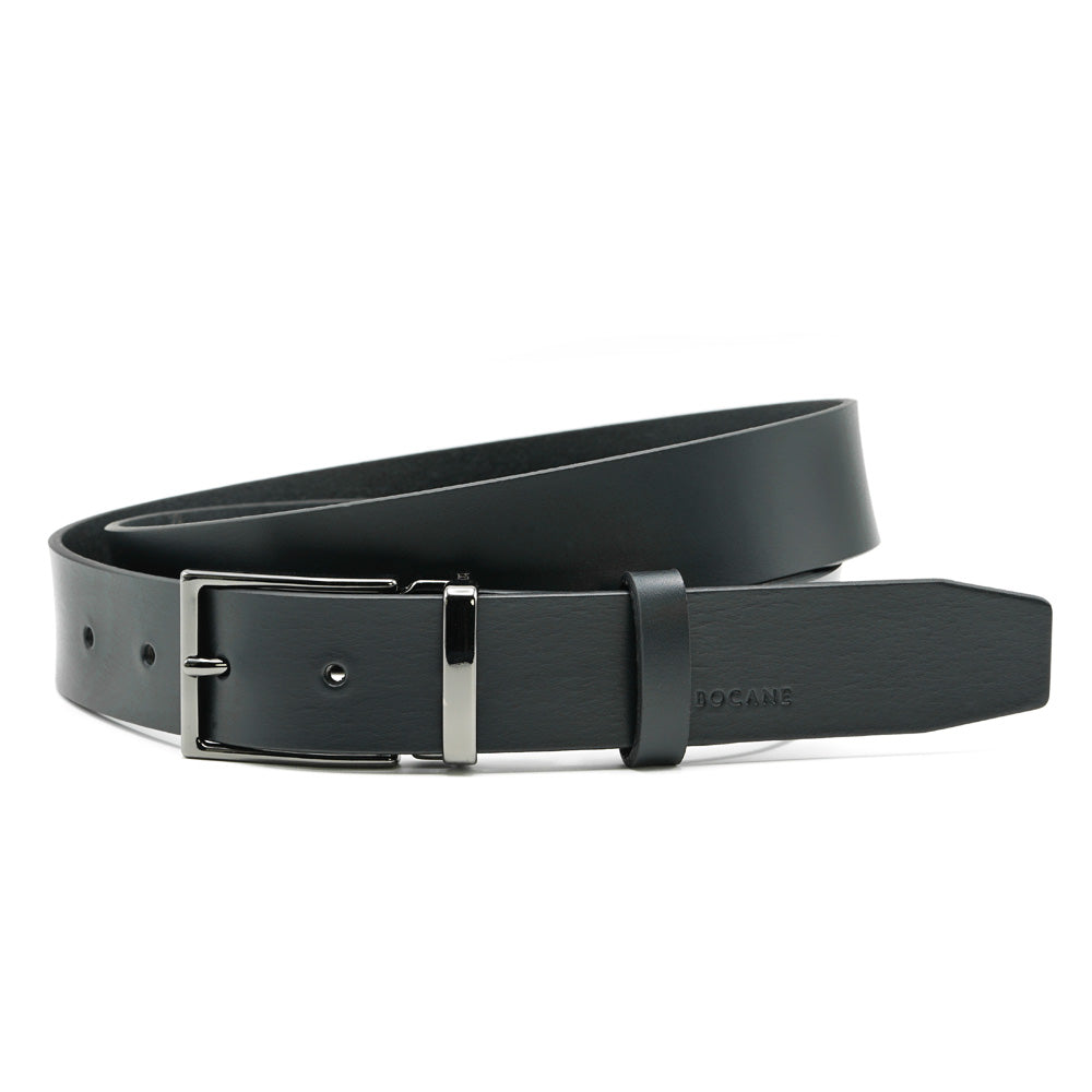 Italian Leather belt, Black Casual-Elegant