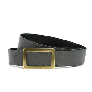 Black Textured Leather belt, Iconic Collection