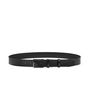 Full Grain Italian Leather belt, Black with Chrome Buckle