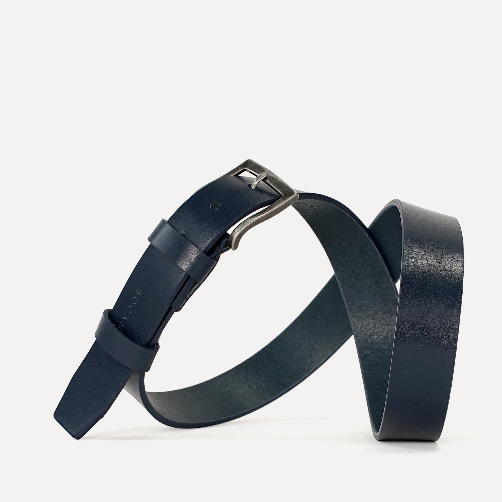Handmade Belt, Navy Leather, Casual Collection