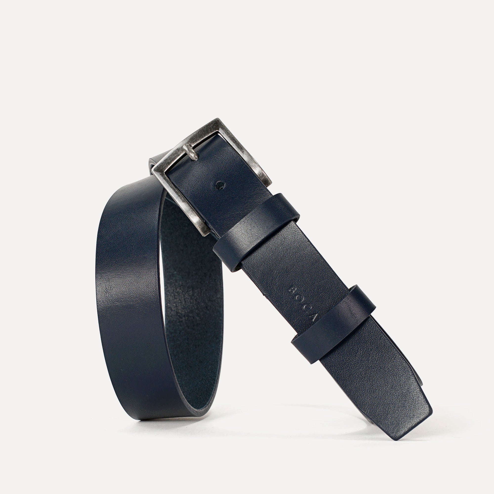 Handmade Belt, Navy Leather, Casual Collection