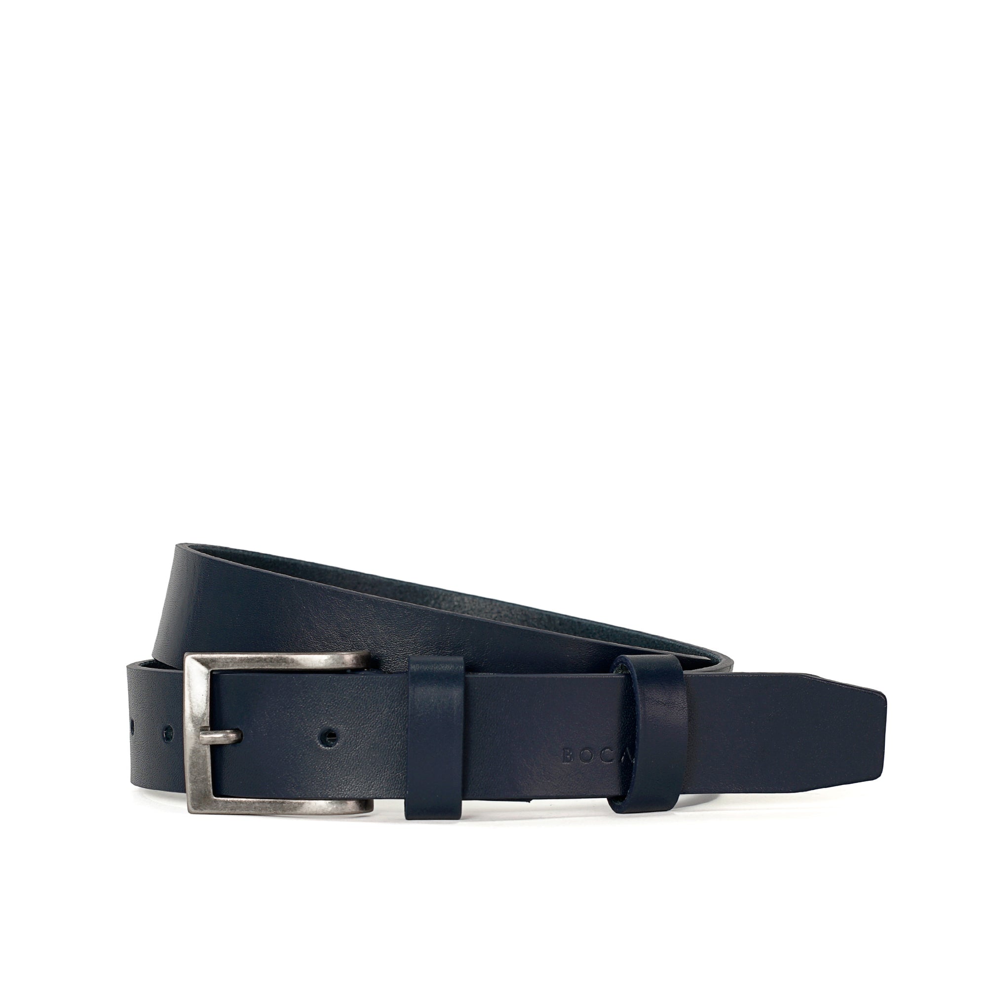 Handmade Belt, Navy Leather, Casual Collection