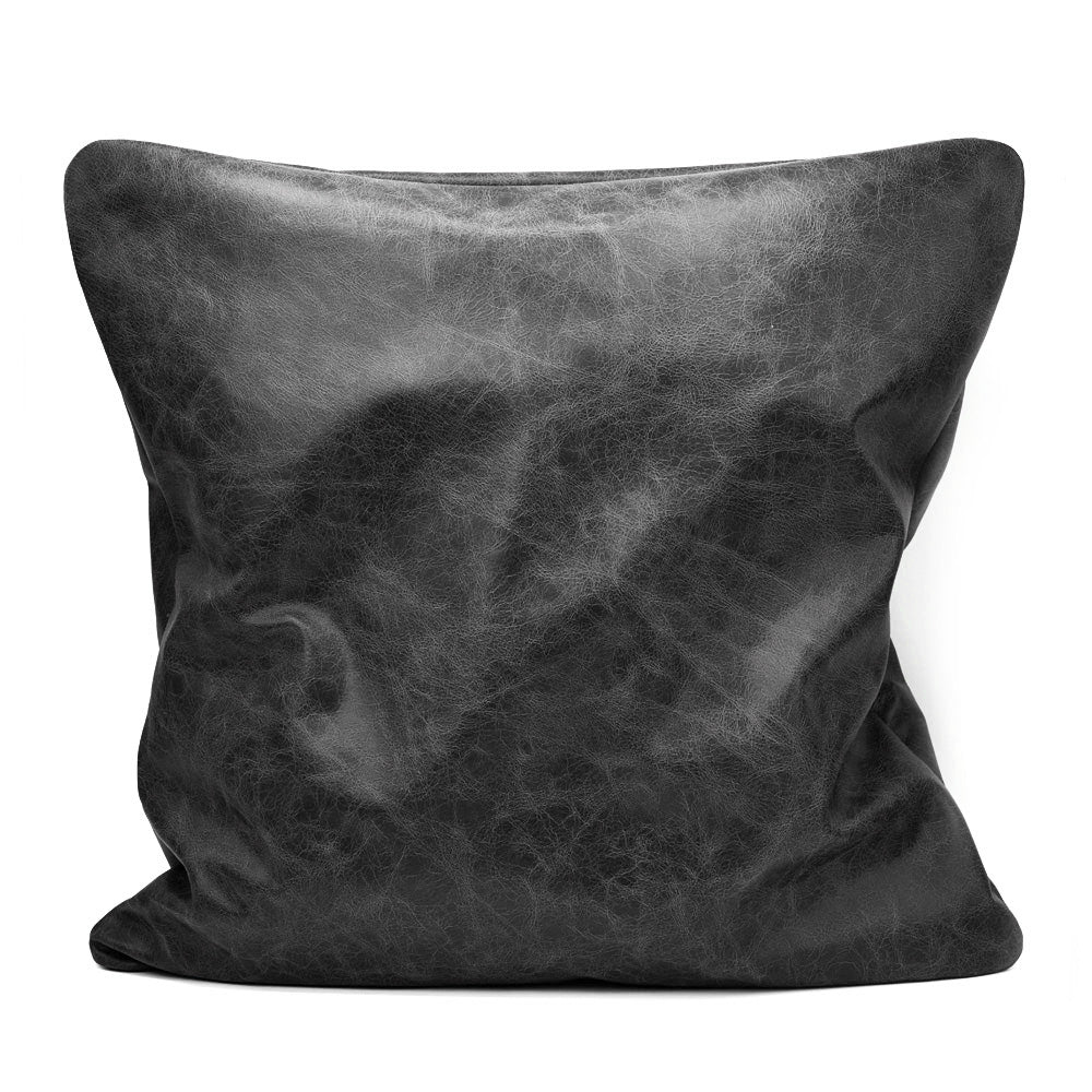 Soft Leather Cushion, Antique Brown