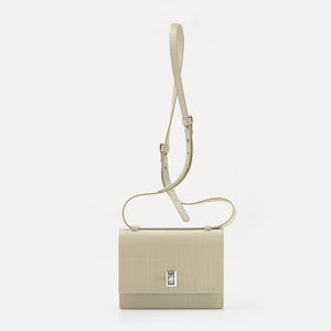 Esprit Bag, Crocodile Print Leather, Matte Beige