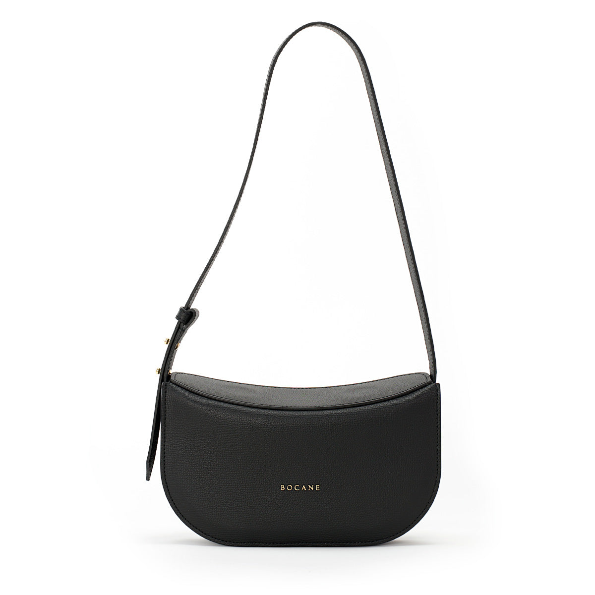 Demoiselle Bag, Textured Leather, Black