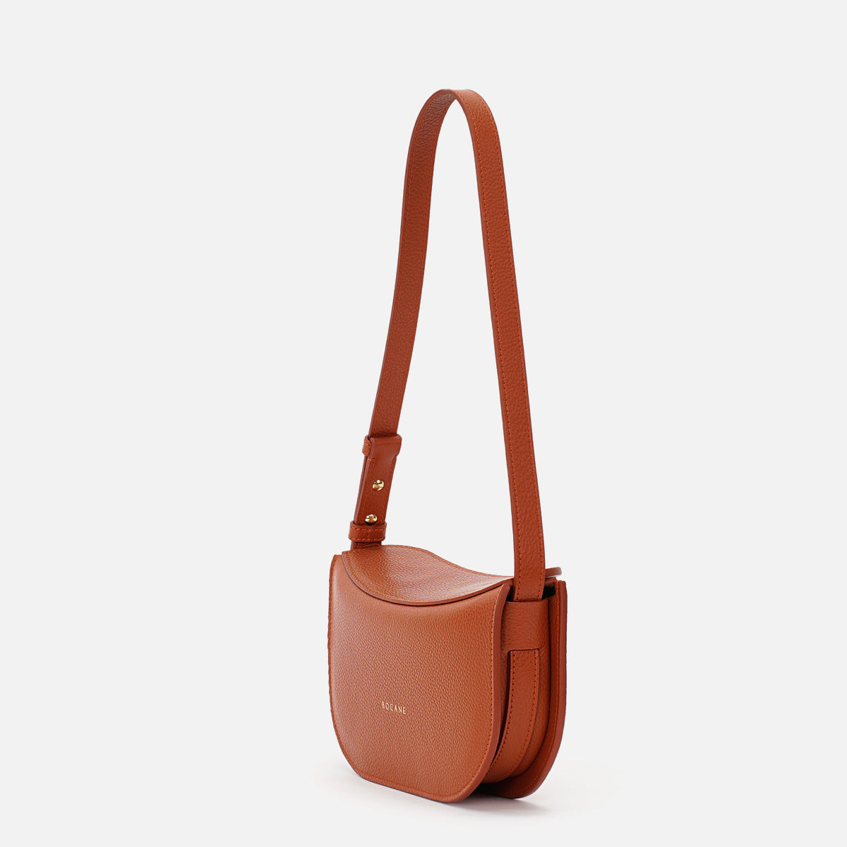 Demoiselle Bag, Textured Leather, Red Brick