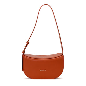 Demoiselle Bag, Textured Leather, Red Brick