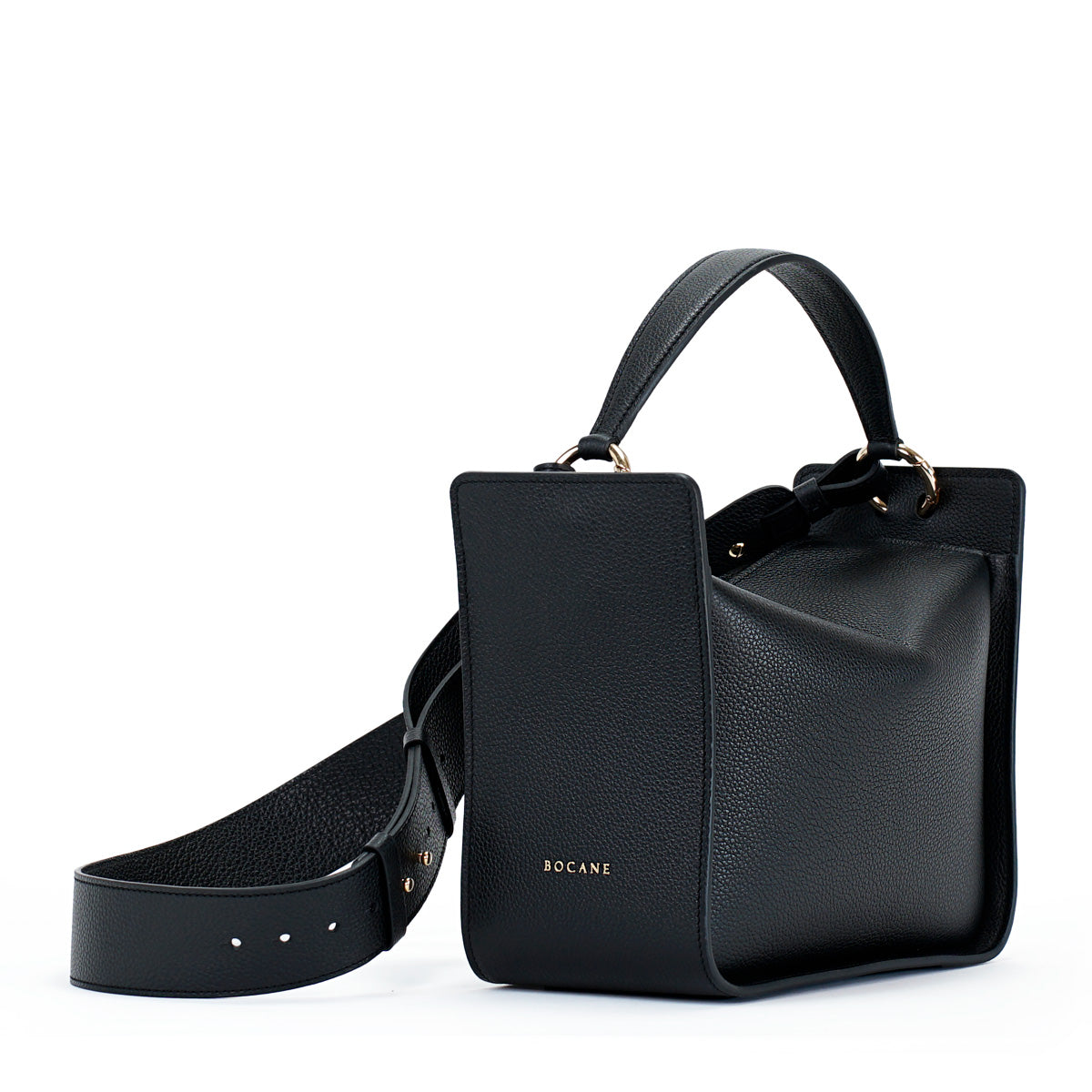 Toujours Bag, Textured Leather, Black