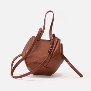 Mini Pétale Bag, Textured Leather, Cinnamon Color, with Extras