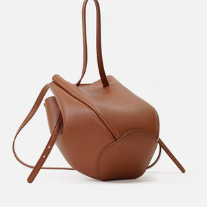 Pétale Bag, Textured Leather, Cinnamon Color, with Extras