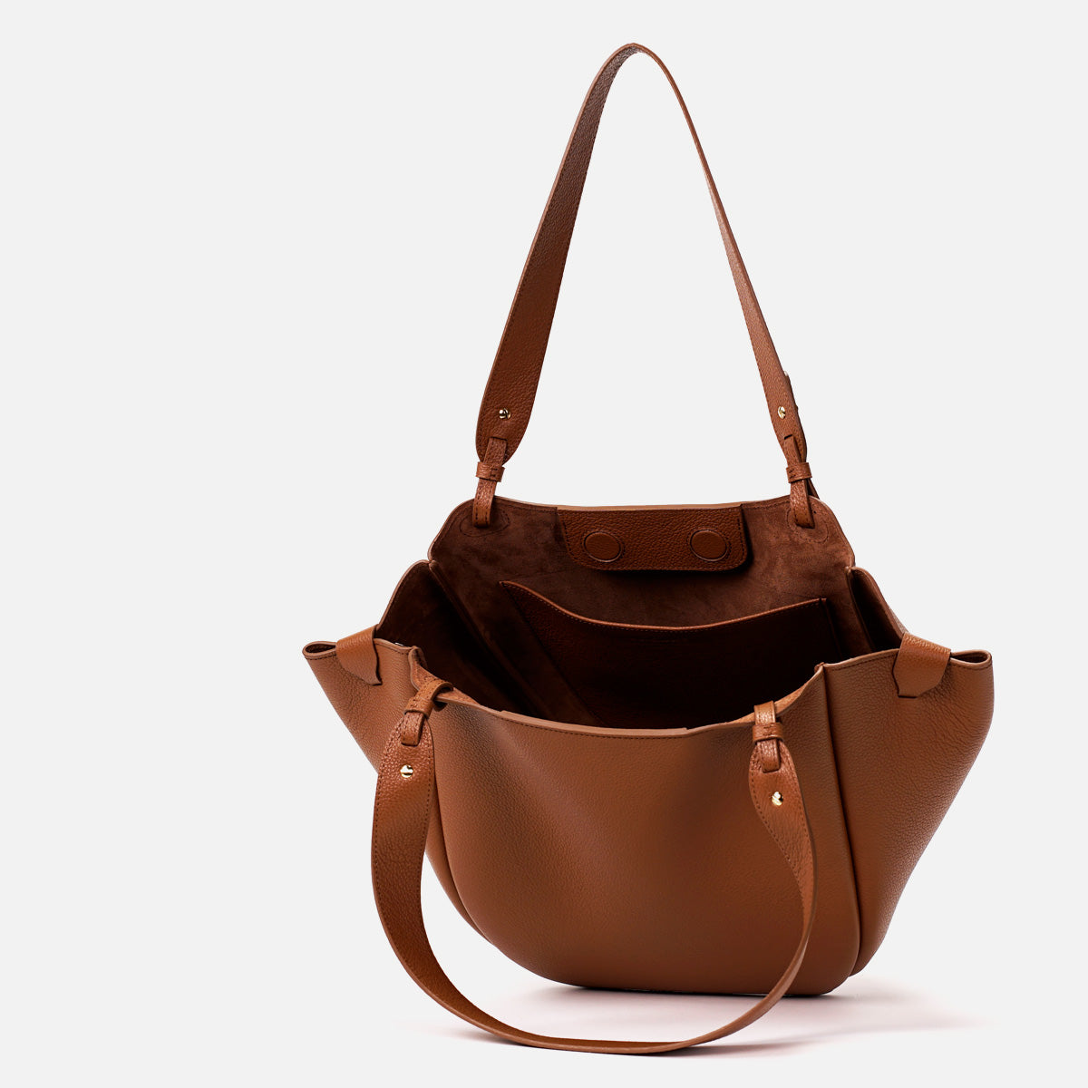 Orée Bag, Textured Leather, Cinnamon Brown