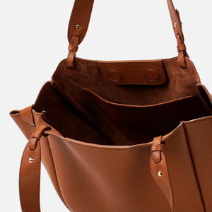 Orée Bag, Textured Leather, Cinnamon Brown