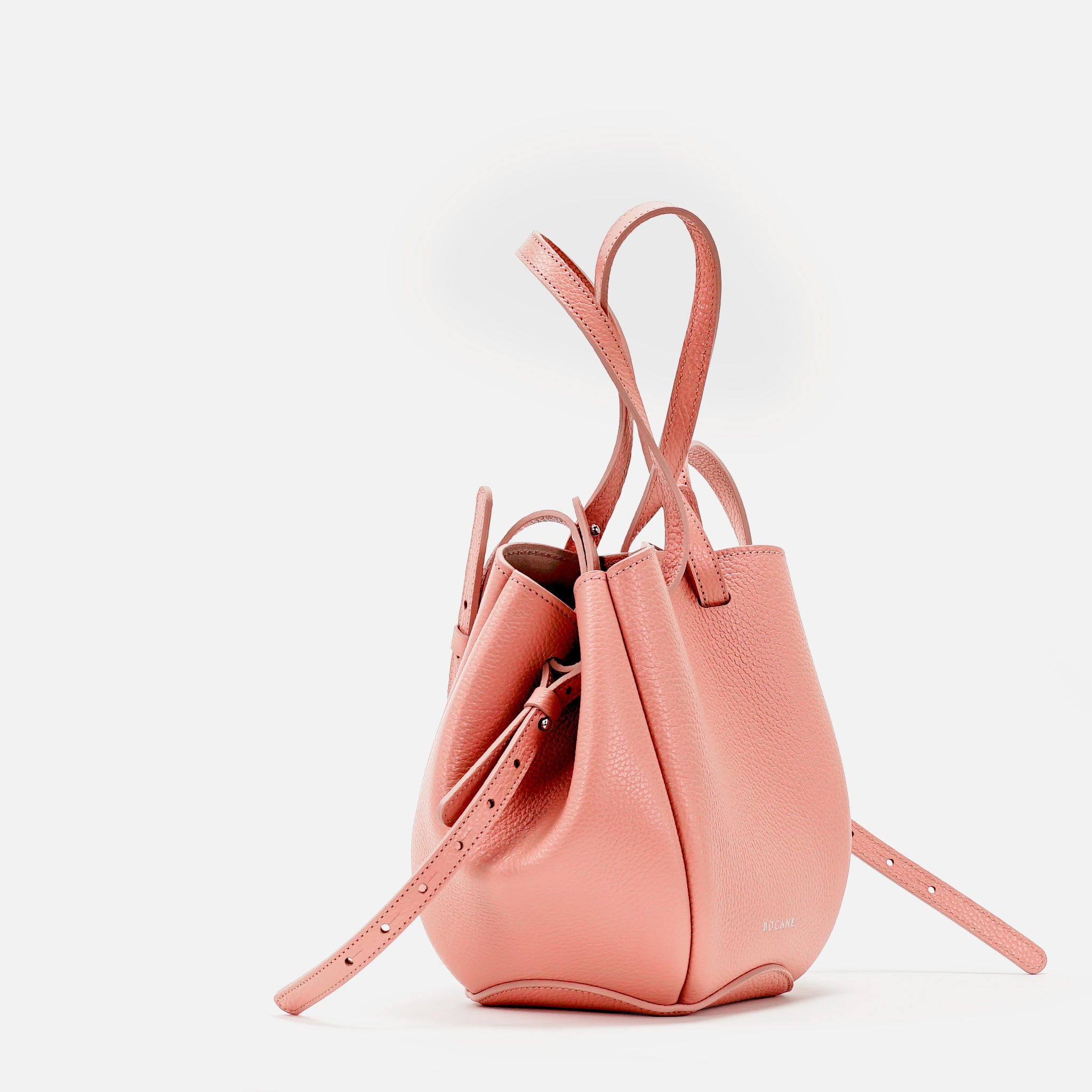 Mini Pétale Bag, Textured Leather, Rose Poudré, with Extras