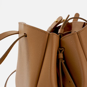 Mini Pétale Bag, Textured Leather, Cappuccino, with Extras