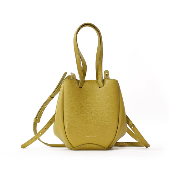 Mini Pétale Bag, Textured Leather, Vinaigrette Green, with Extras