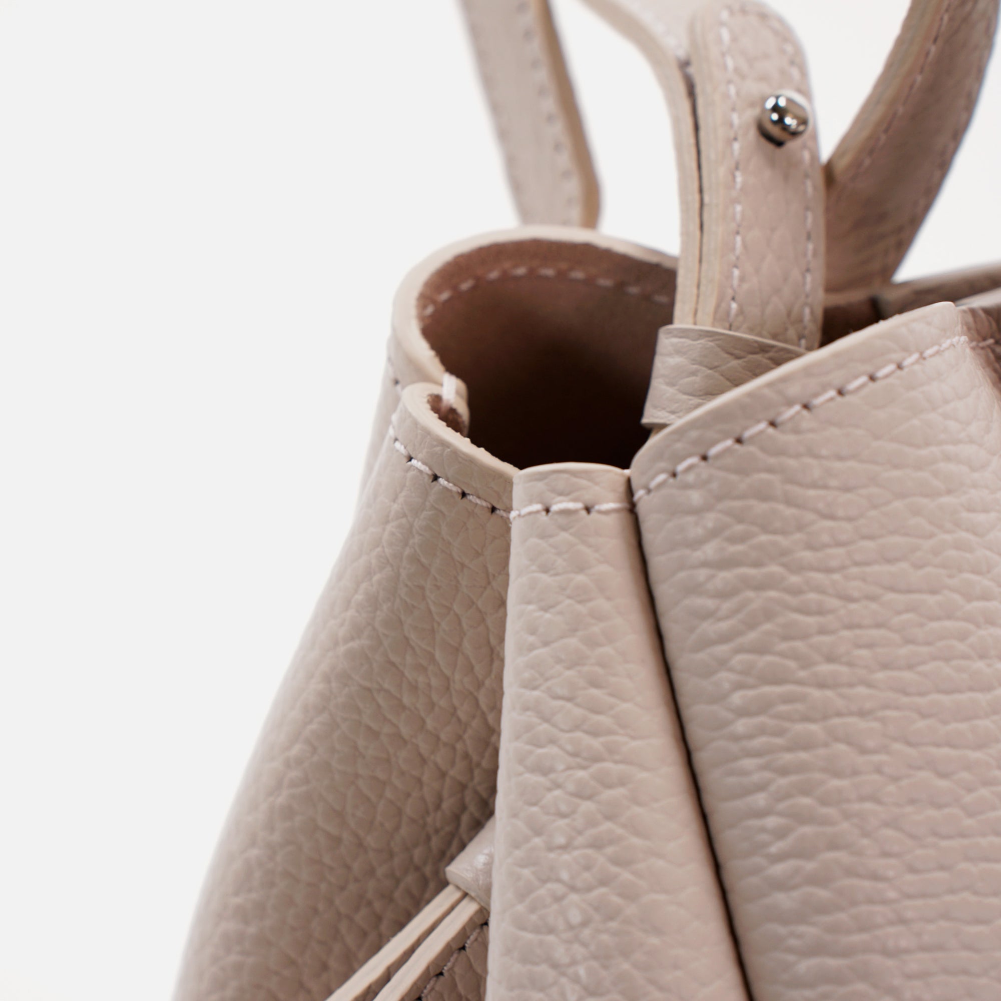Bijou Pétale Bag, Textured Leather, Vanilla Rose Cream, with Extras