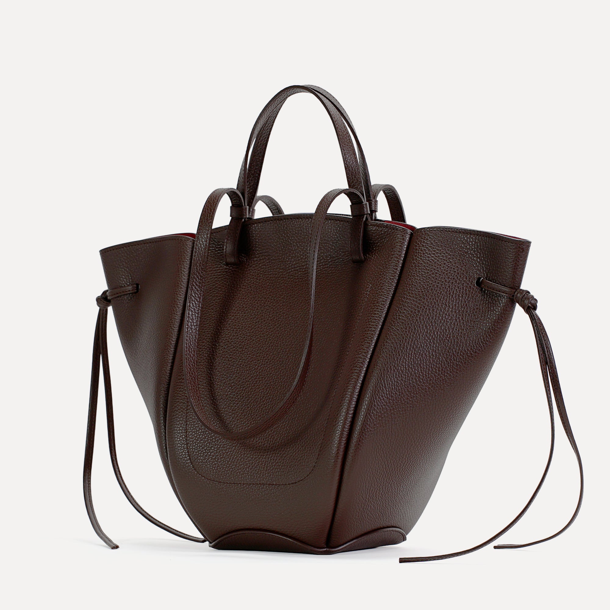 Maxi Voulez-Vous Bag, Textured Leather, Chocolate