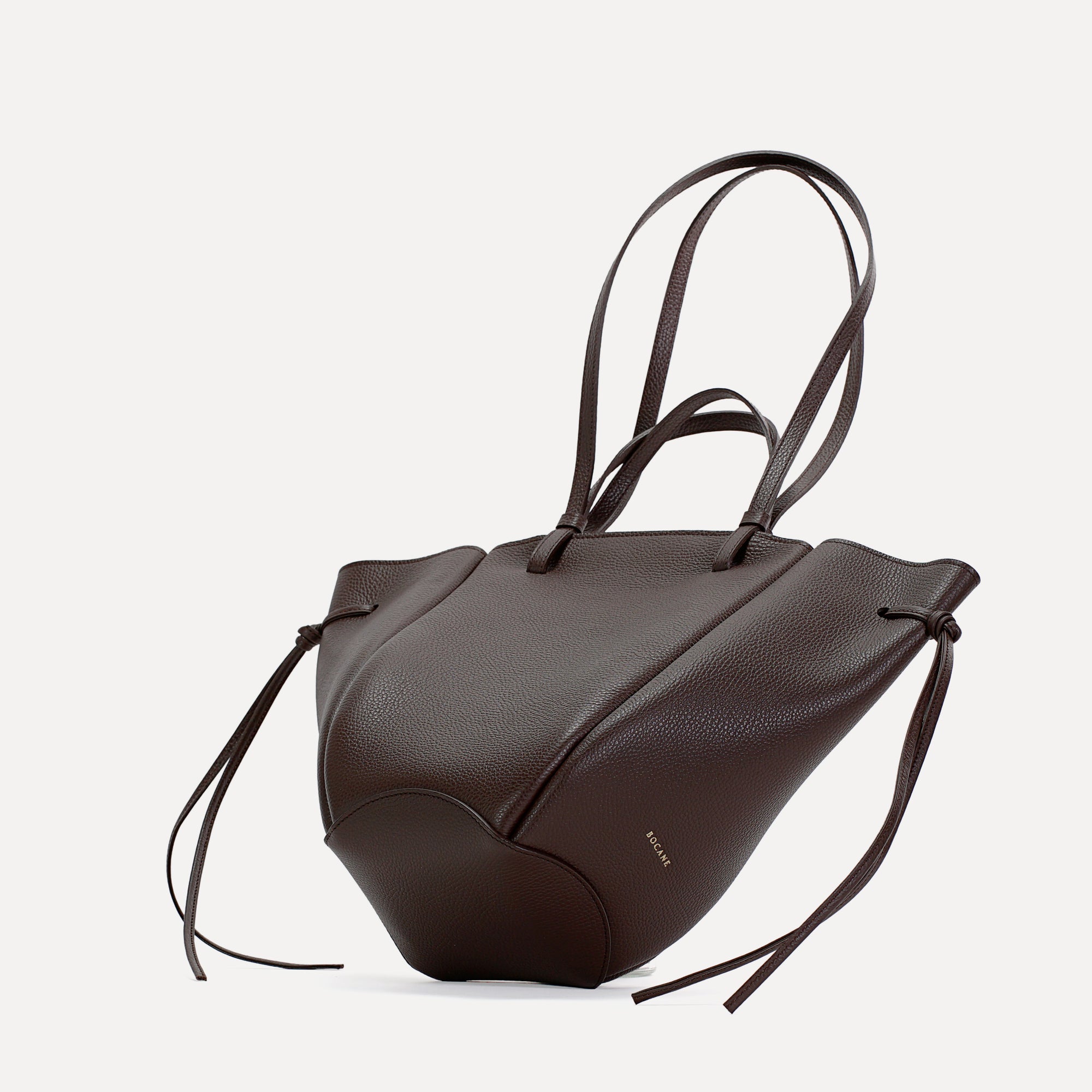 Maxi Voulez-Vous Bag, Textured Leather, Chocolate