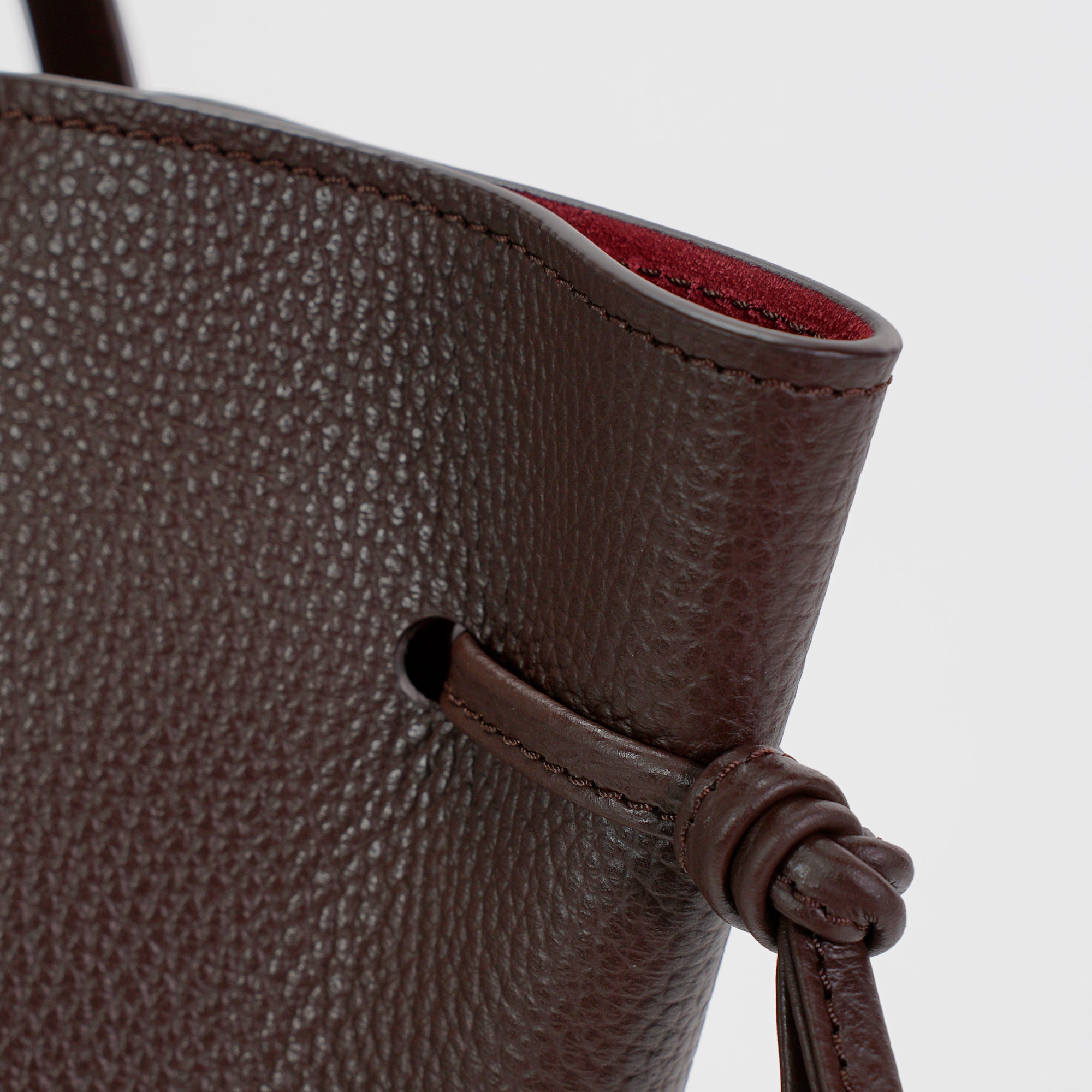 Maxi Voulez-Vous Bag, Textured Leather, Chocolate