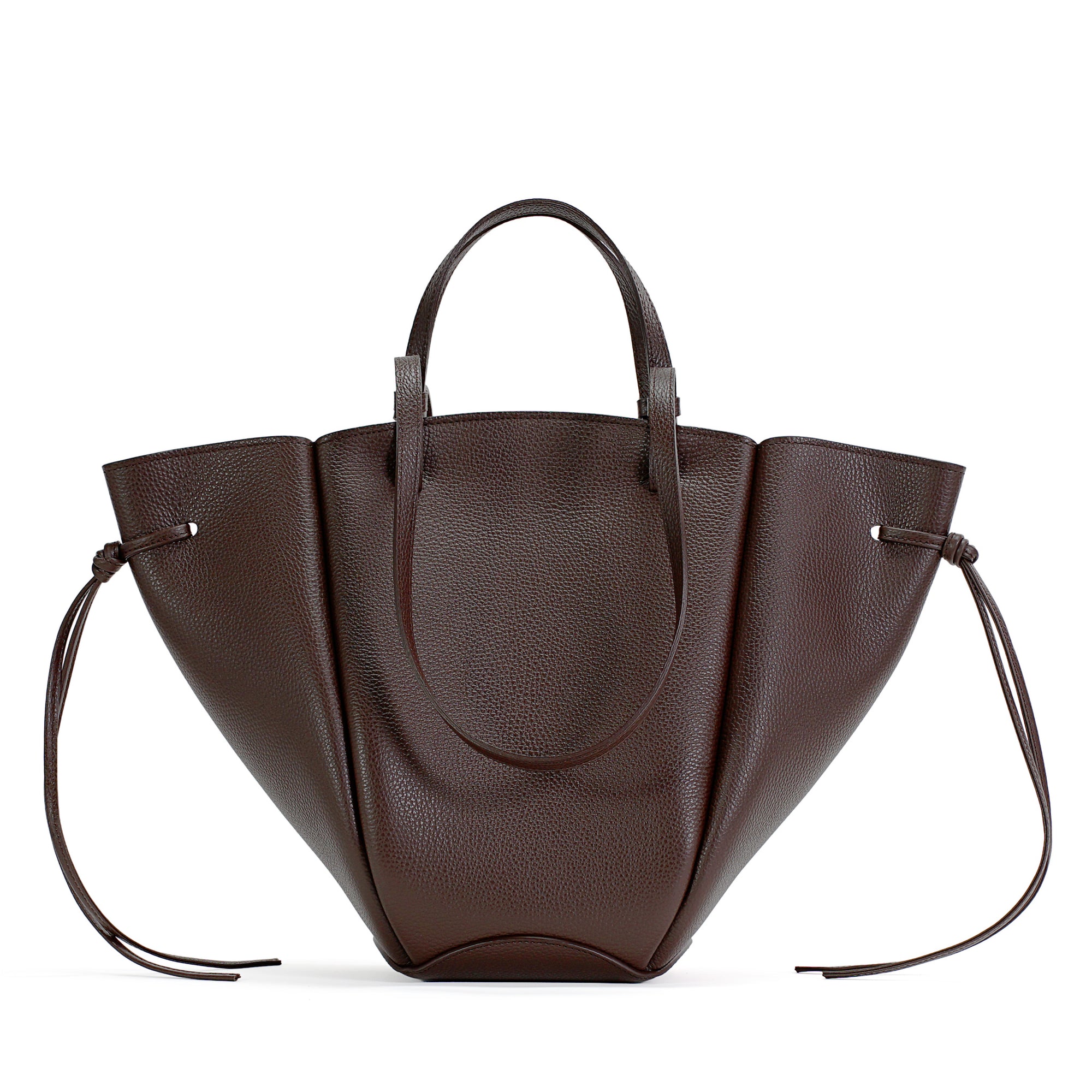 Maxi Voulez-Vous Bag, Textured Leather, Chocolate