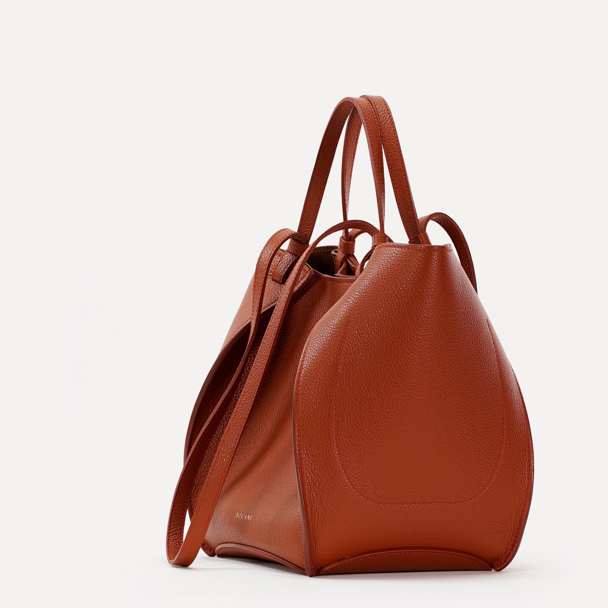 Amarante Bag, Textured Leather, Chocolate