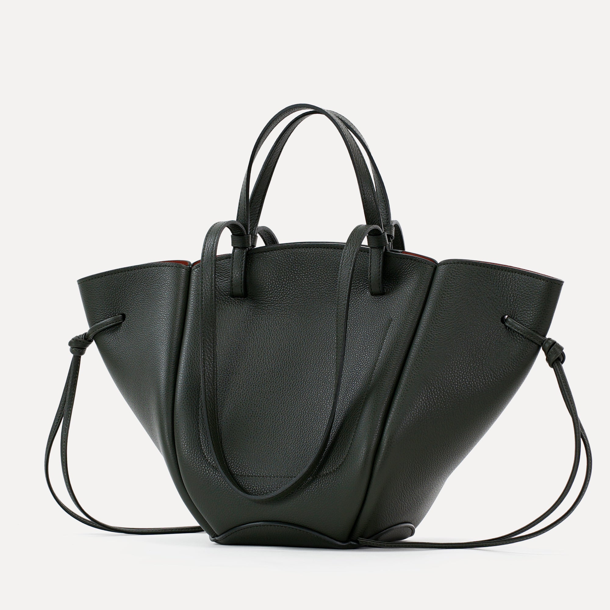 Midi Voulez-Vous Bag, Textured Leather, Green Loden