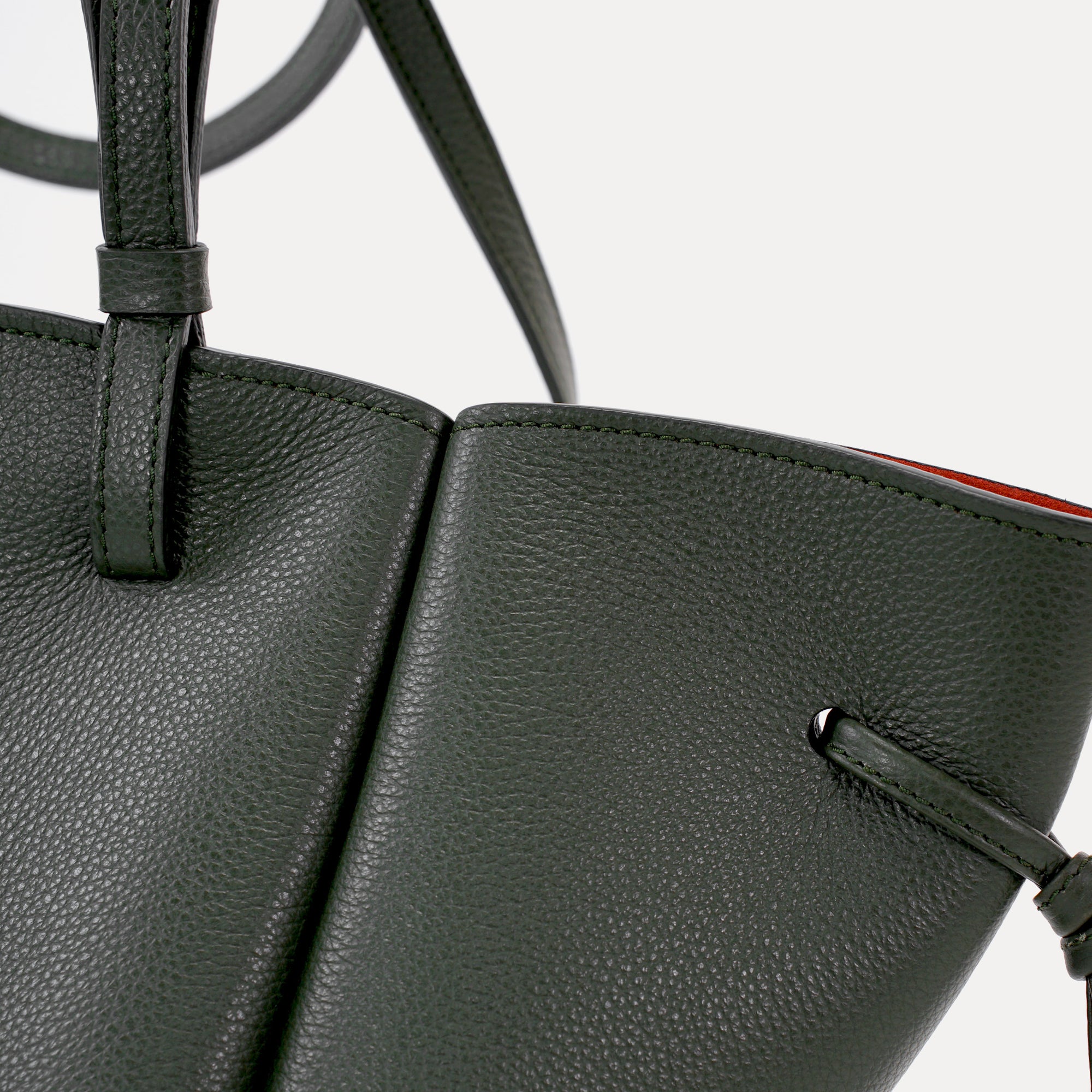 Midi Voulez-Vous Bag, Textured Leather, Green Loden