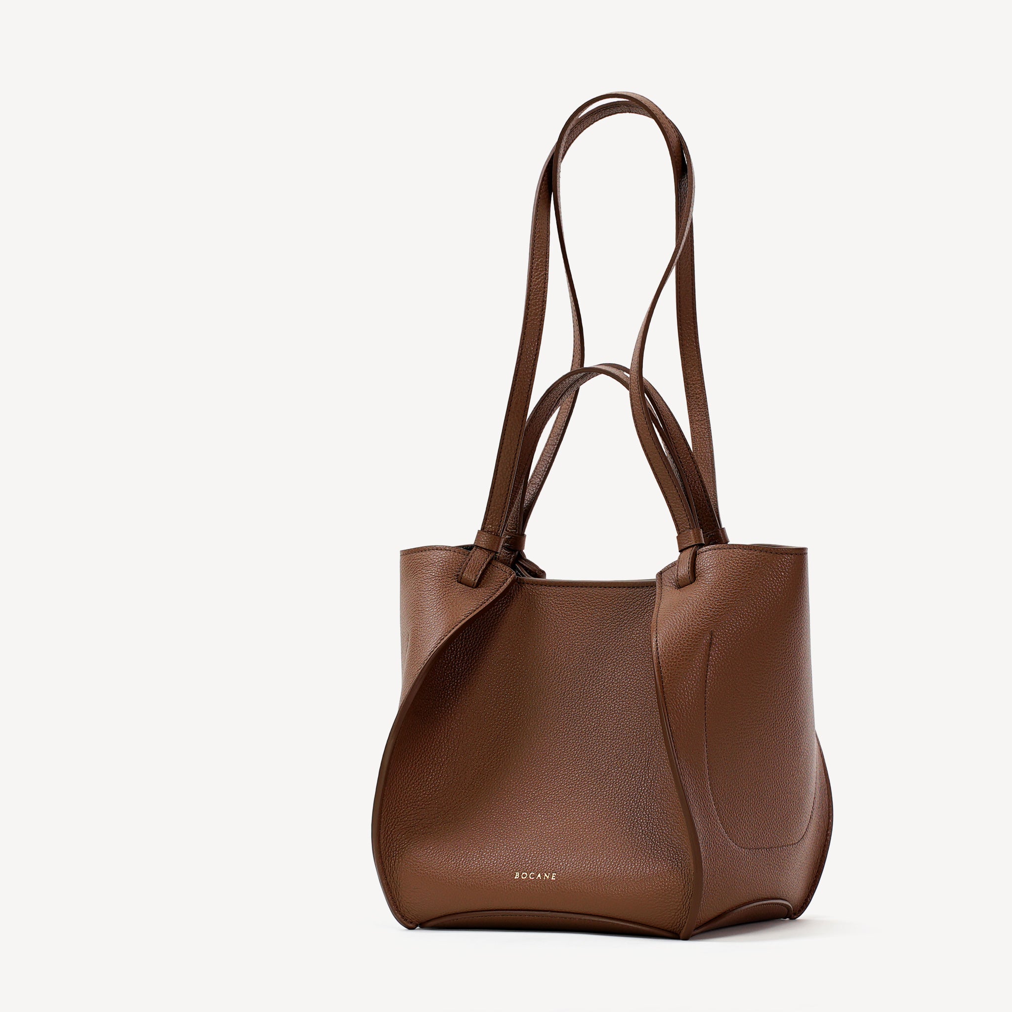Amarante Bag, Textured Leather, Hazelnut