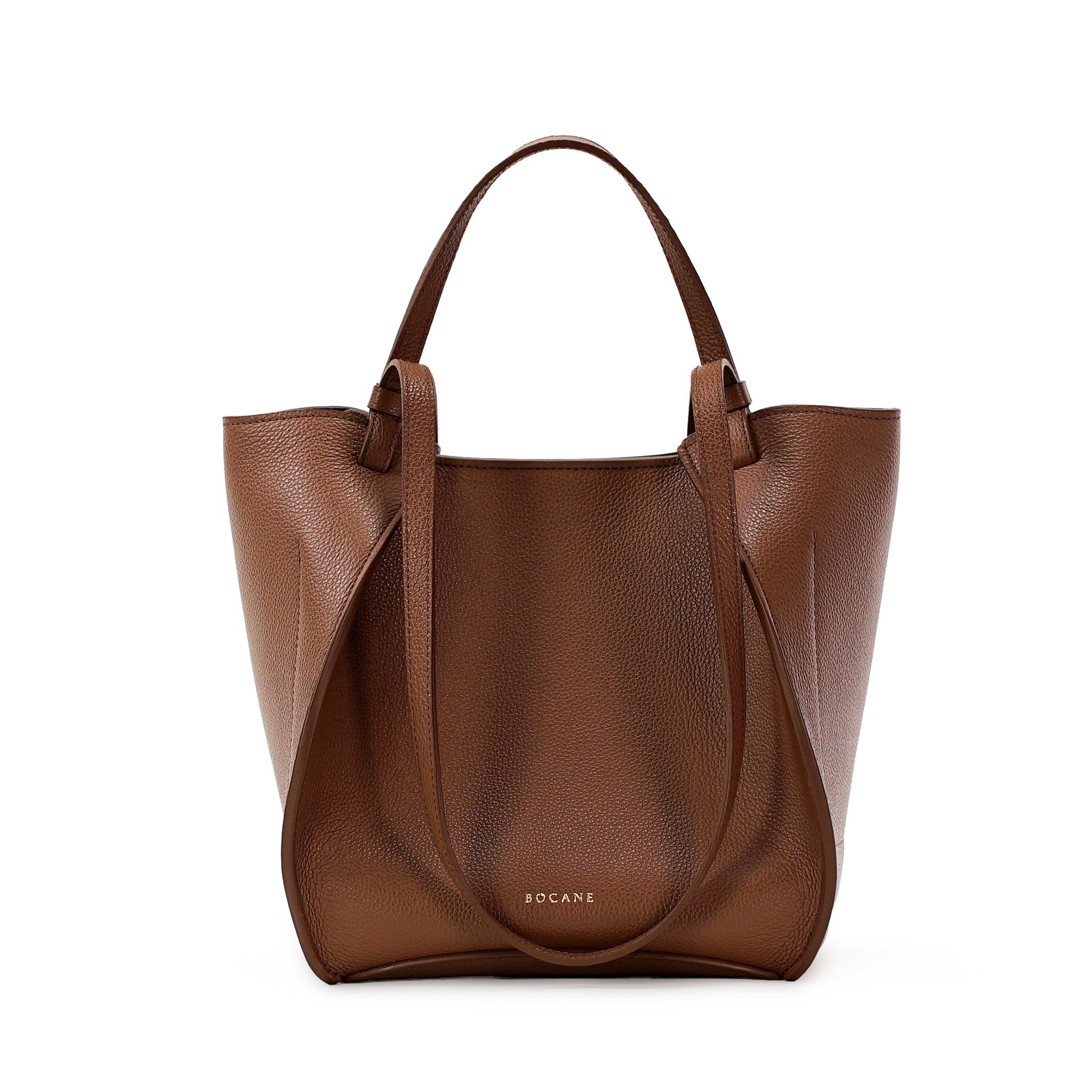 Amarante Bag, Textured Leather, Hazelnut