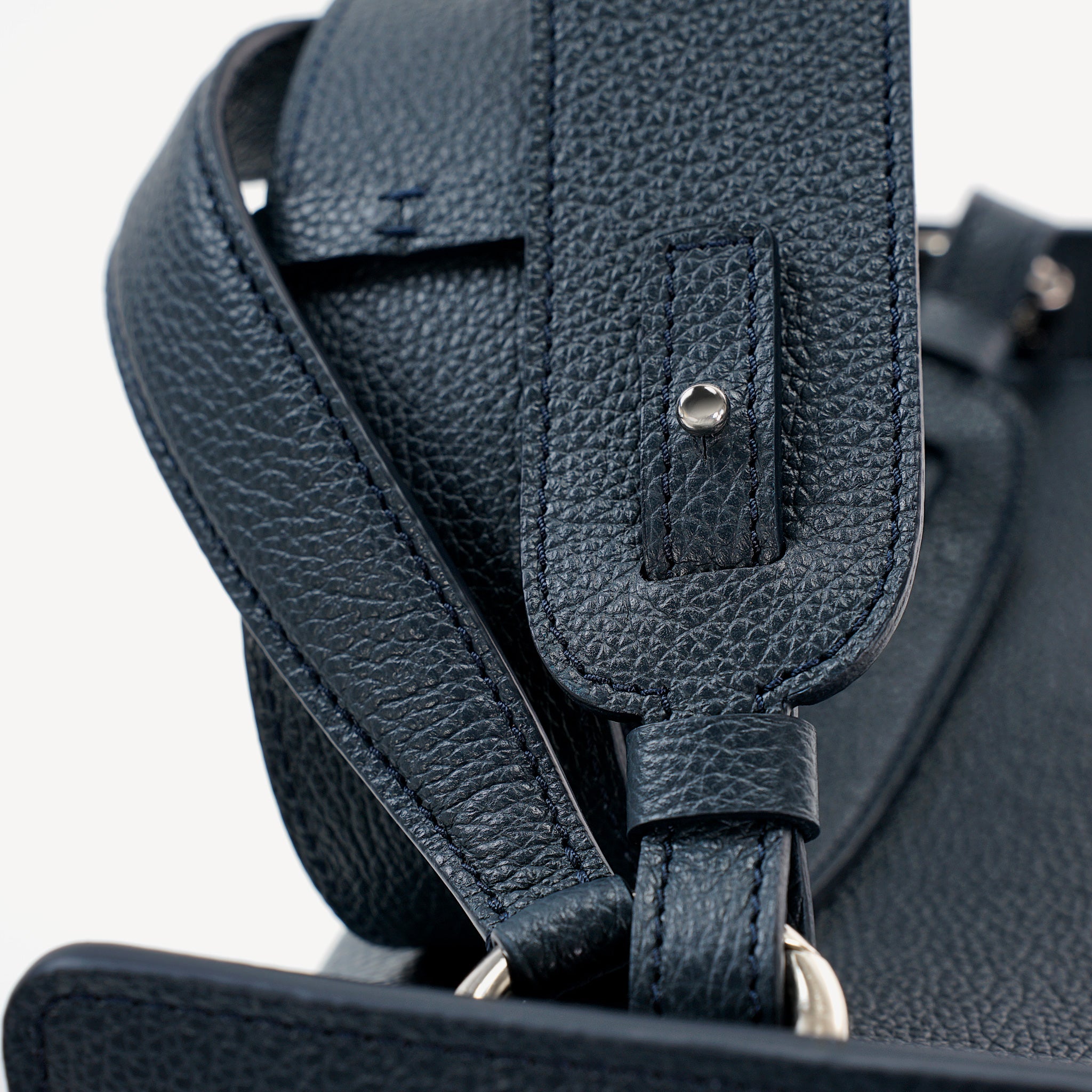 Toujours Bag, Textured Leather, Flag Blue