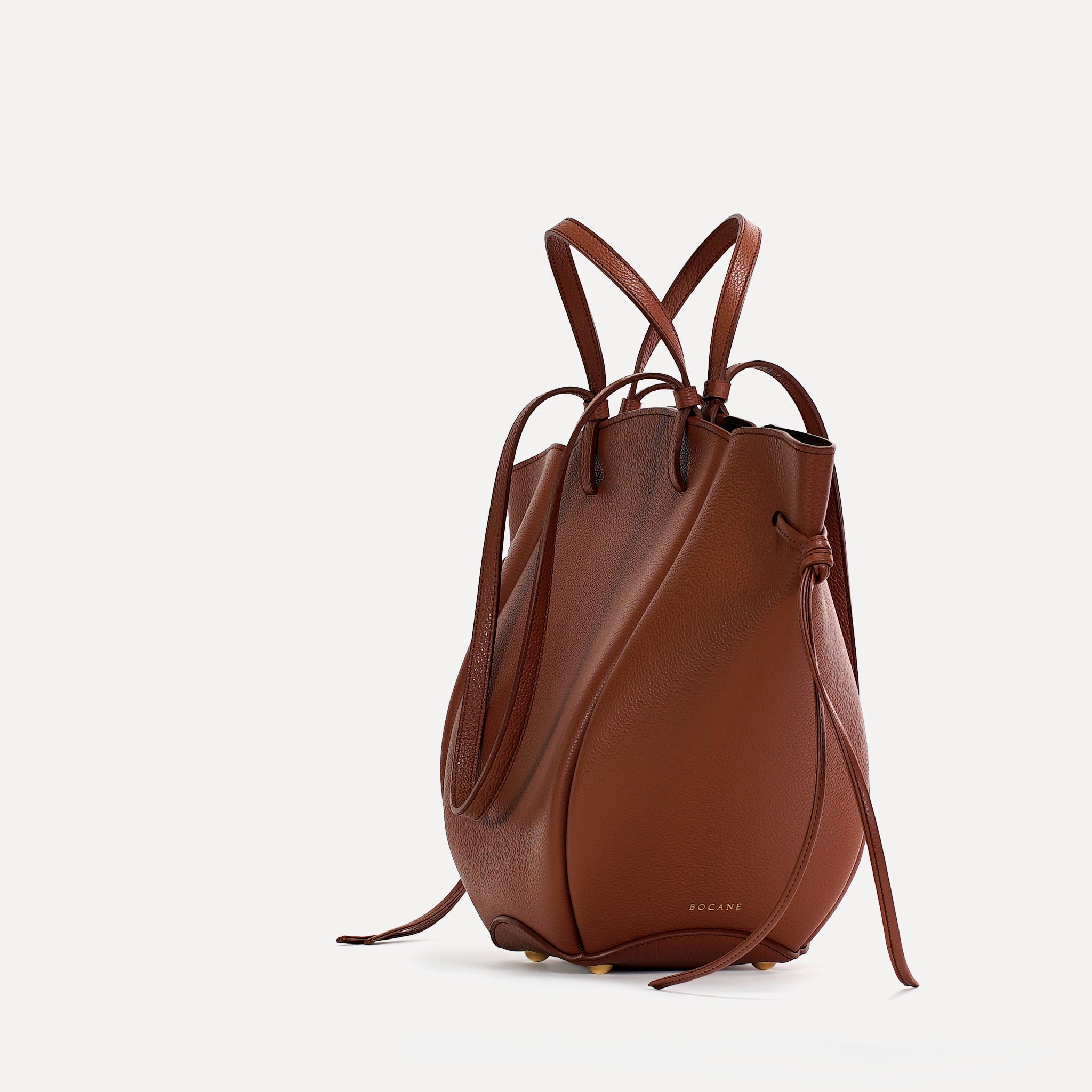 Maxi Voulez-Vous Bag, Textured Leather, Cinnamon