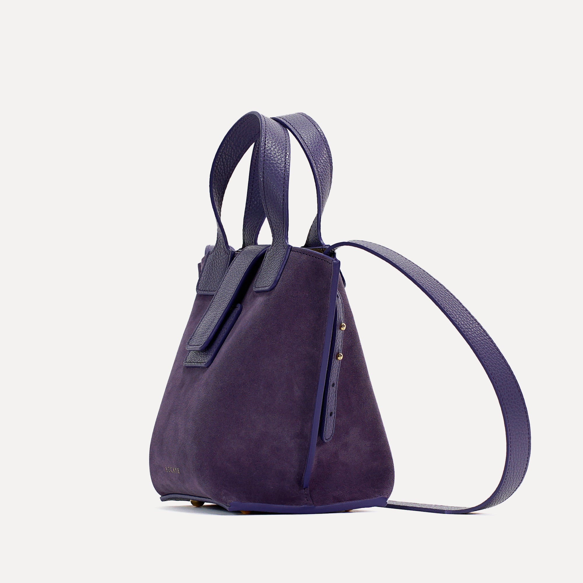 Caprice Bag, Textured Leather, Color Dark Chocolate