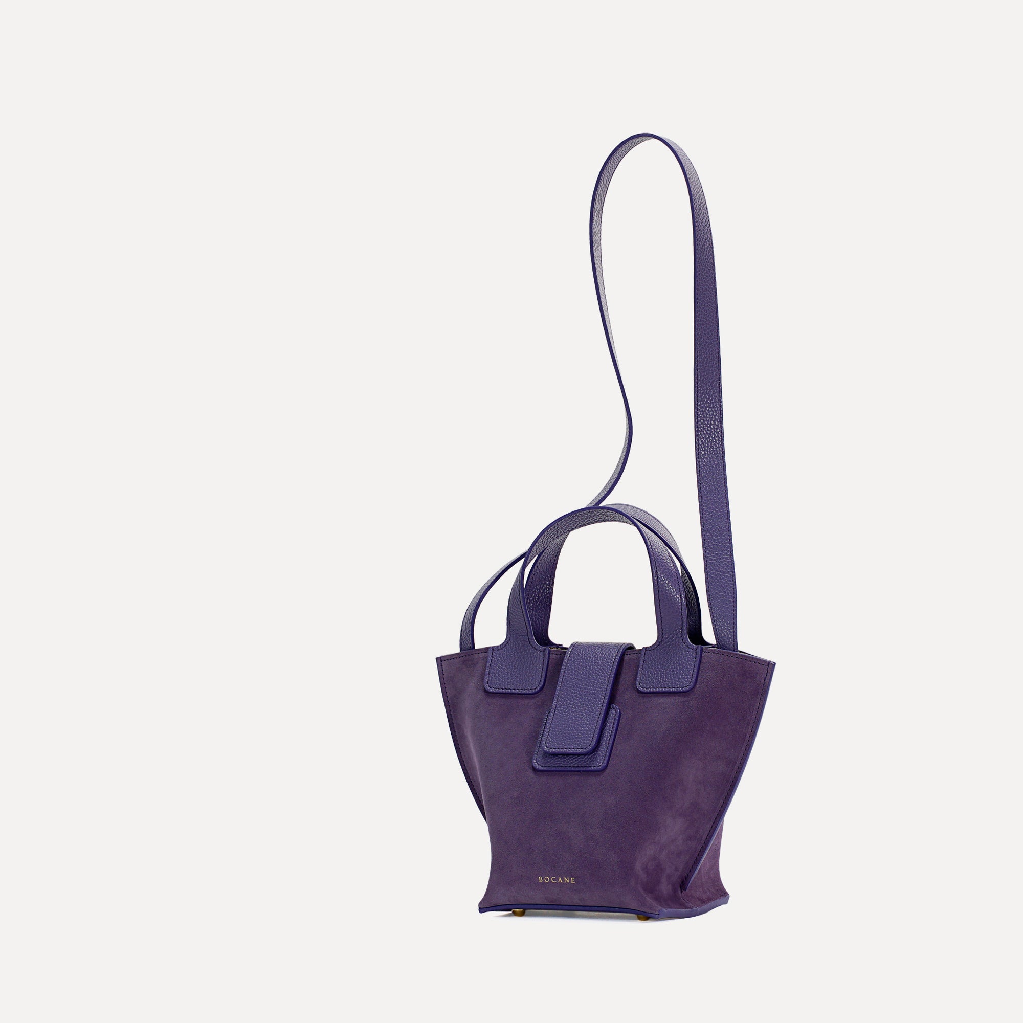 Caprice Bag, Textured Leather, Color Dark Chocolate