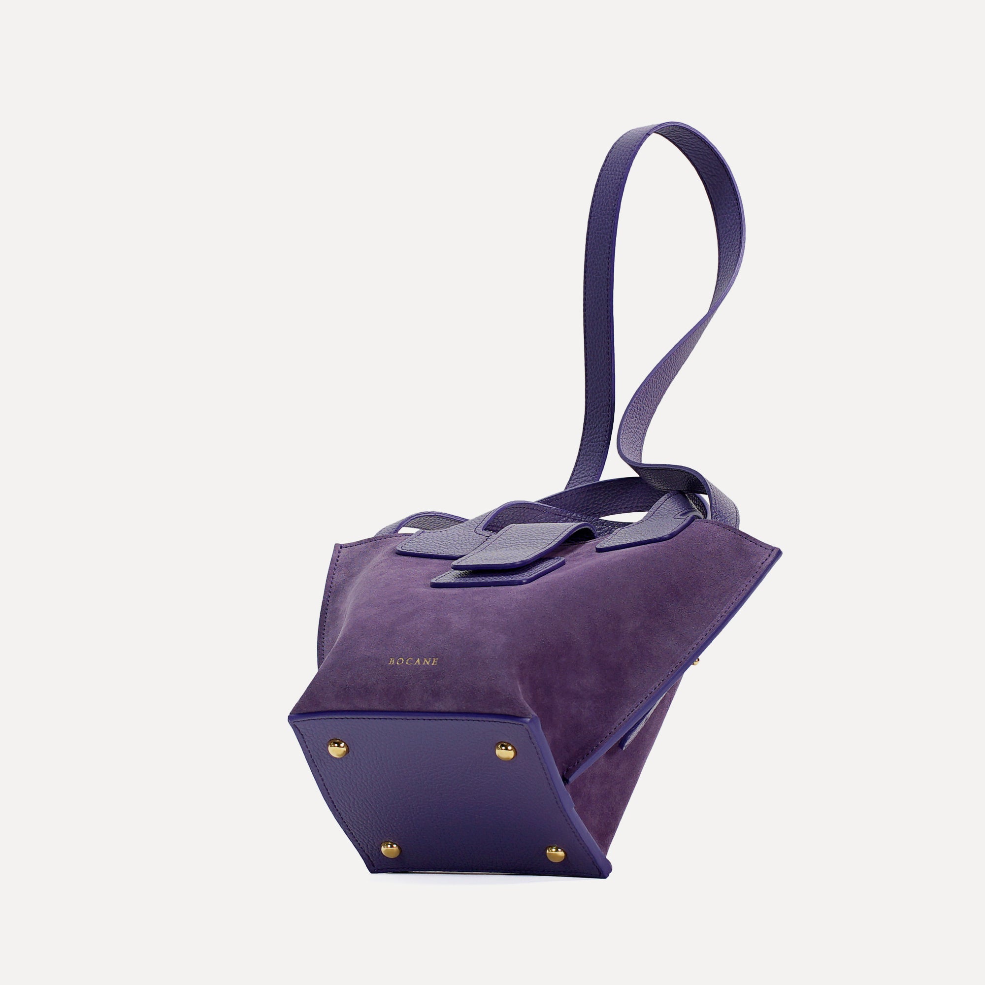 Caprice Bag, Textured Leather, Color Dark Chocolate