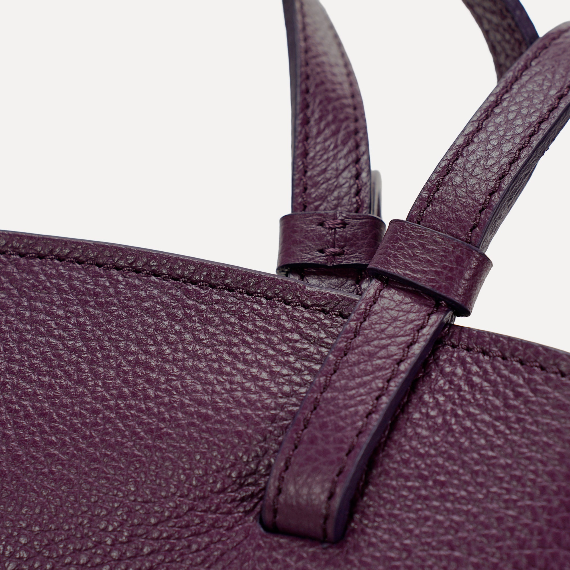 Voulez-Vous Midi Bag, Textured Leather, Burgundy-Purple