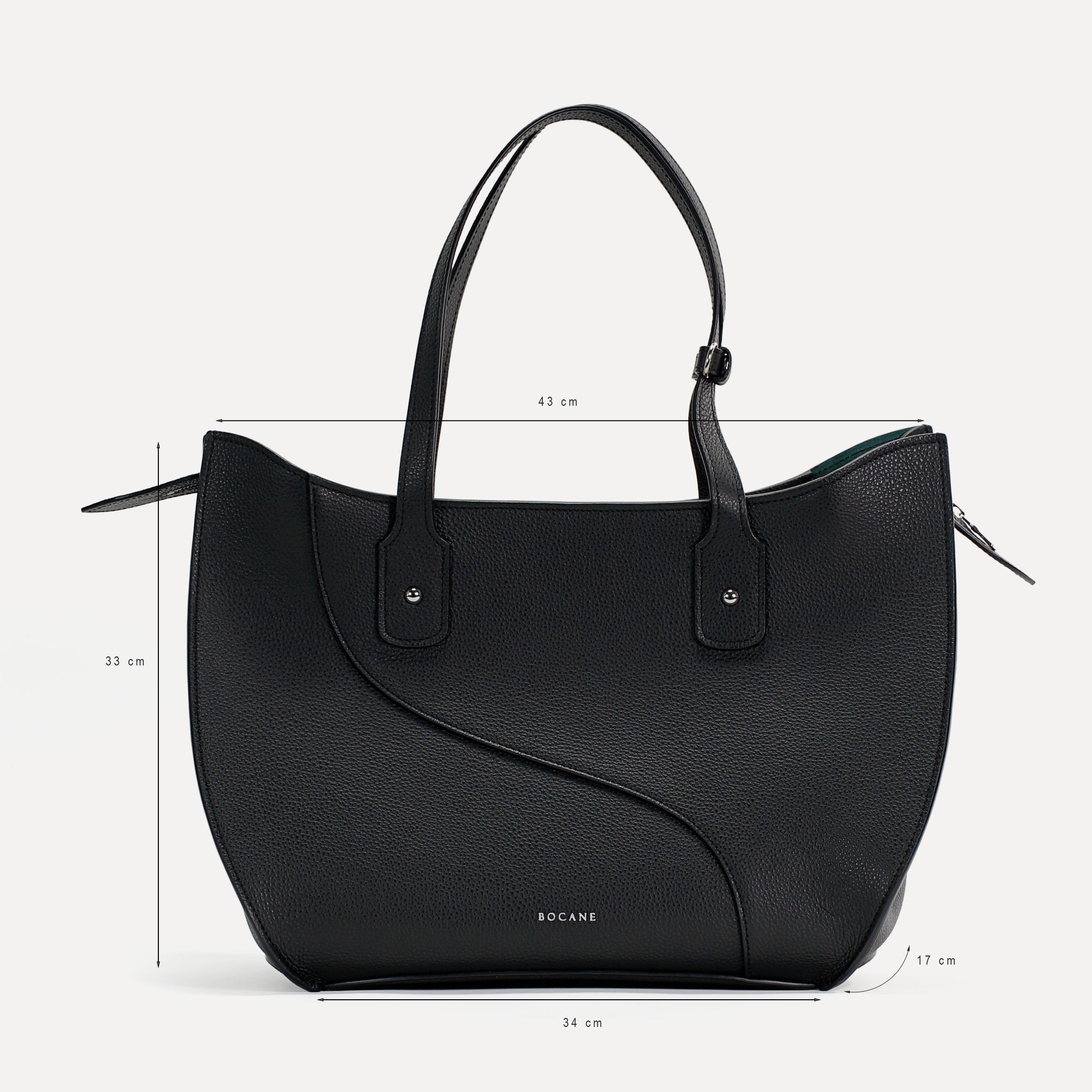 Ether Bag, Textured Leather, Black