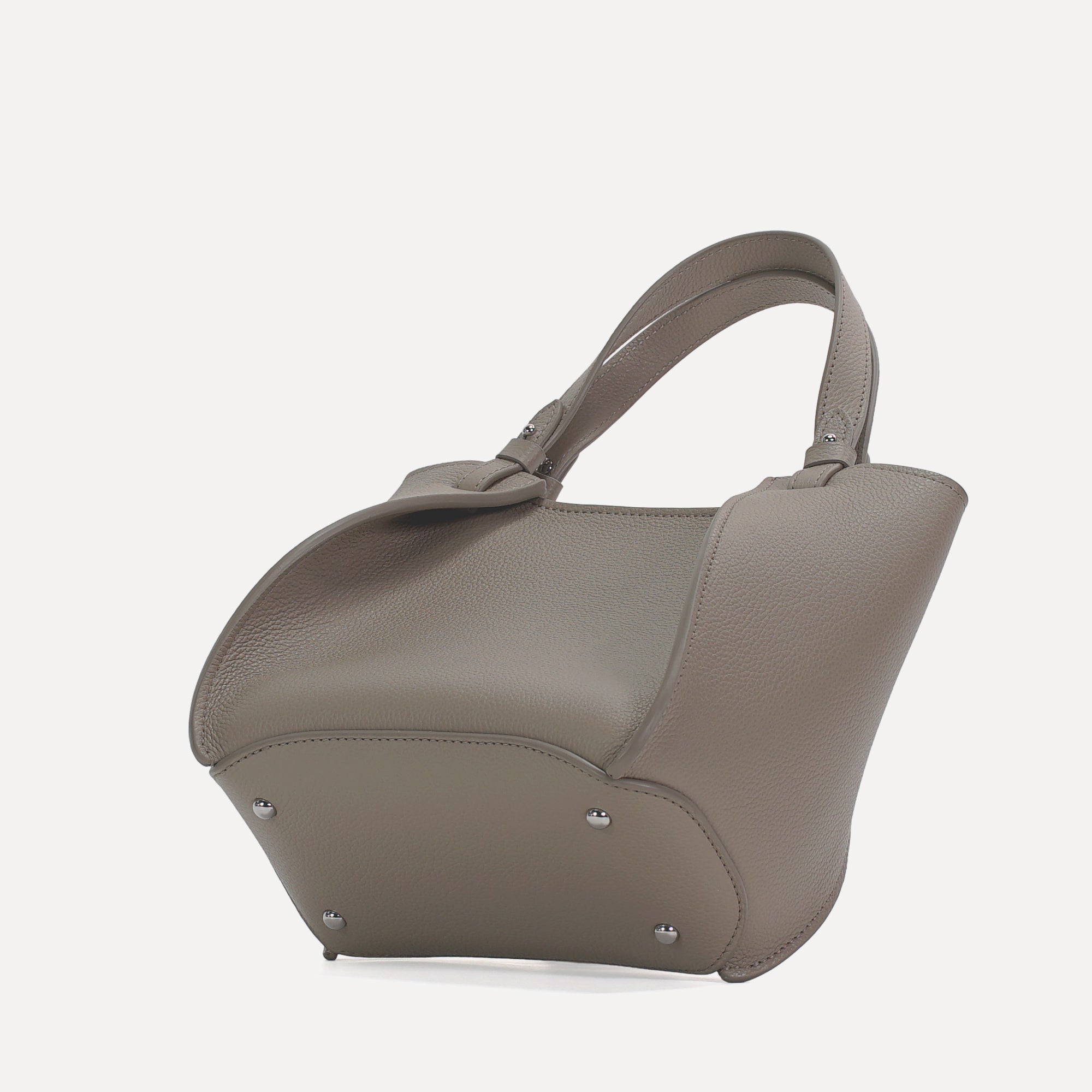 Amarante Bag, Textured Leather, Greige