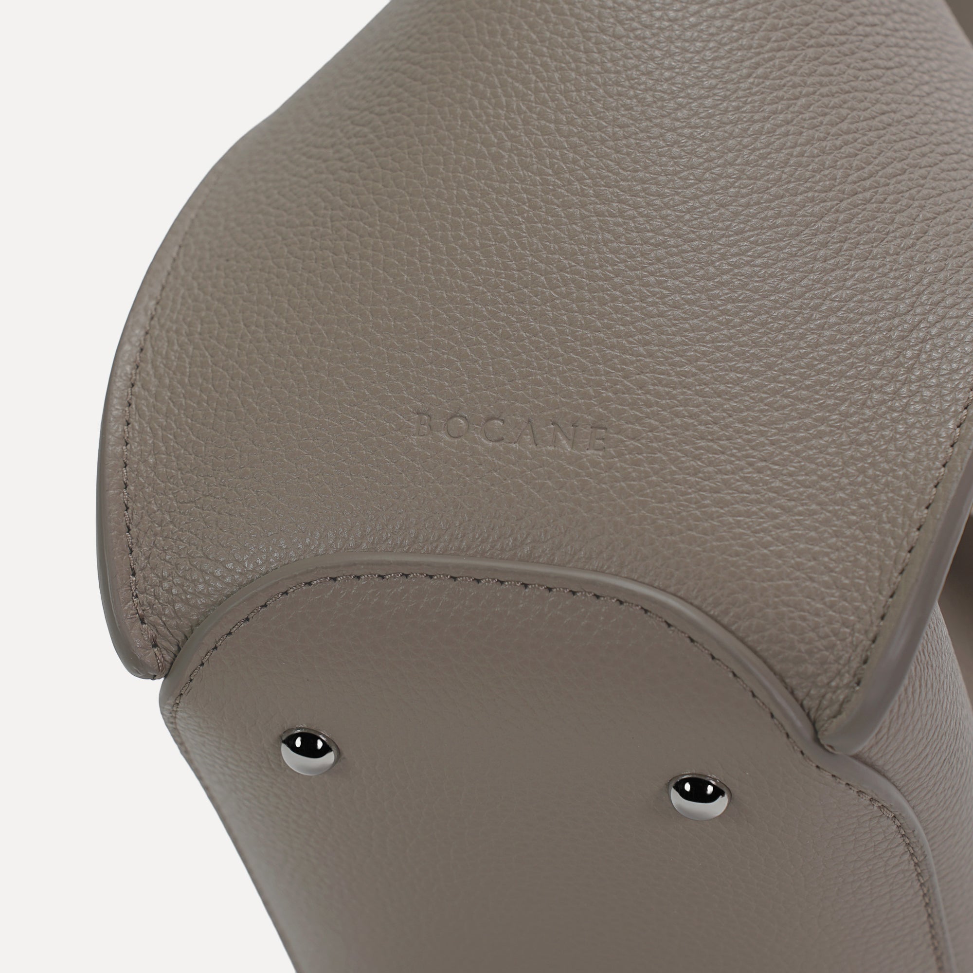 Amarante Bag, Textured Leather, Greige