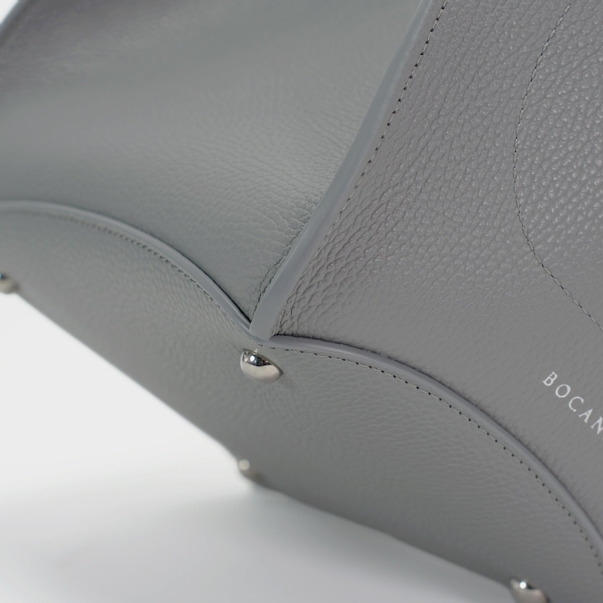 Amarante Bag, Textured Leather, Turbulence Gray