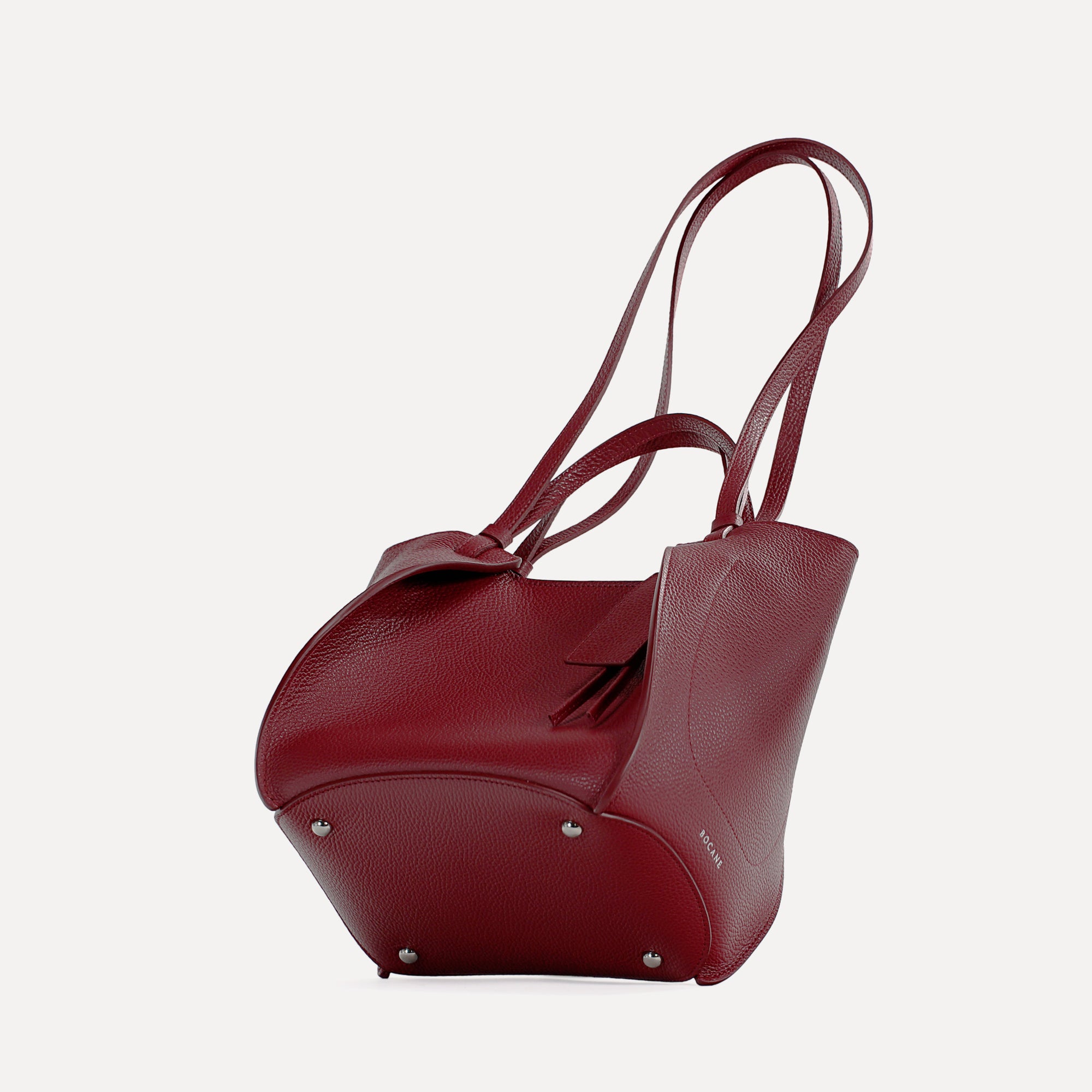 Amarante Bag, Textured Leather, Cranberry Red