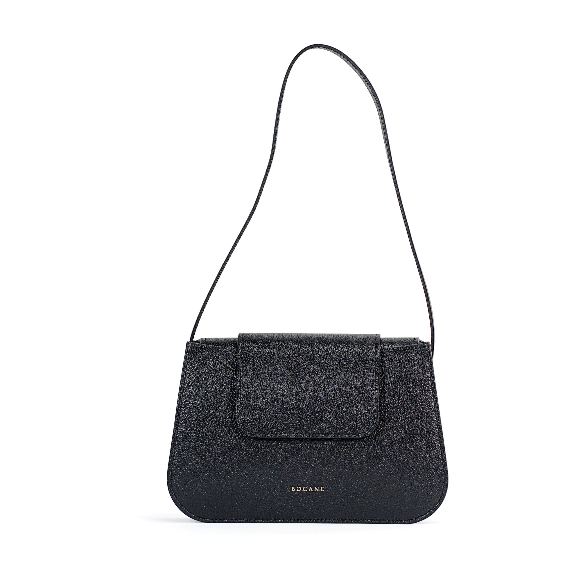 Cachette Bag, Textured Leather, Metallic Black