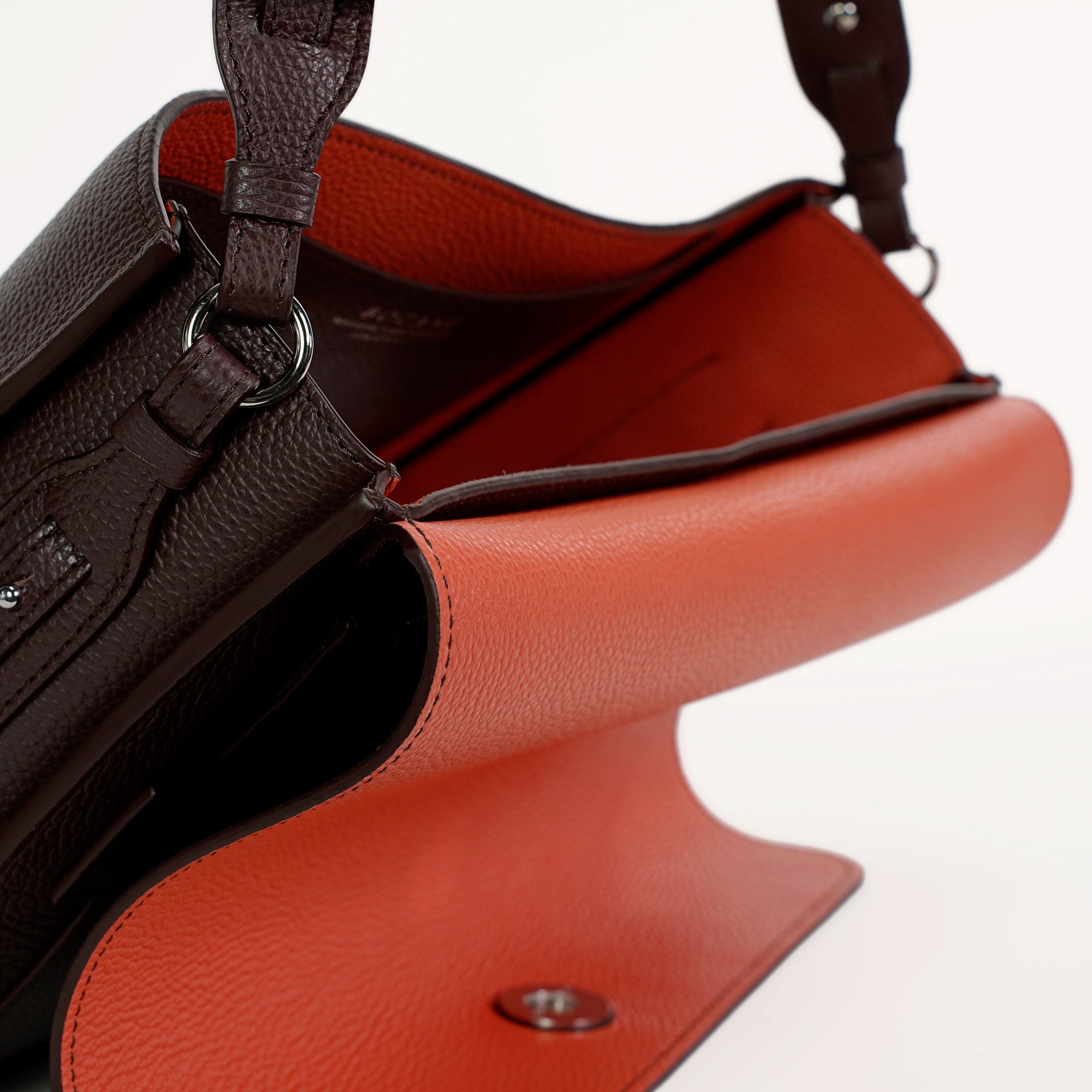 Sobre Bag, Textured Leather, Burgundy