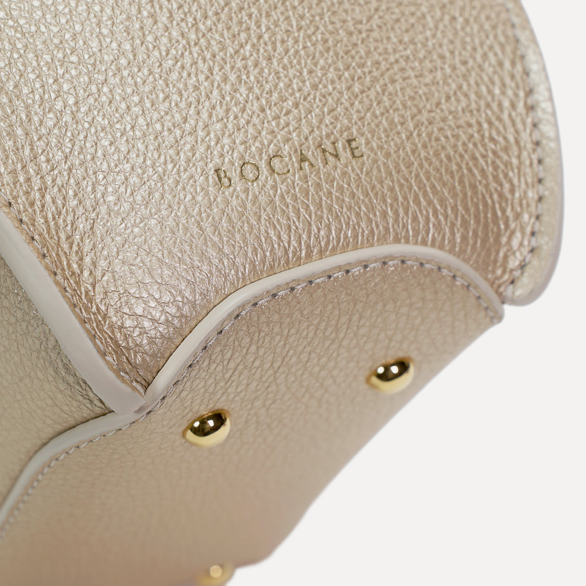 Amarante Petit Bag, Textured Leather, Light Gold