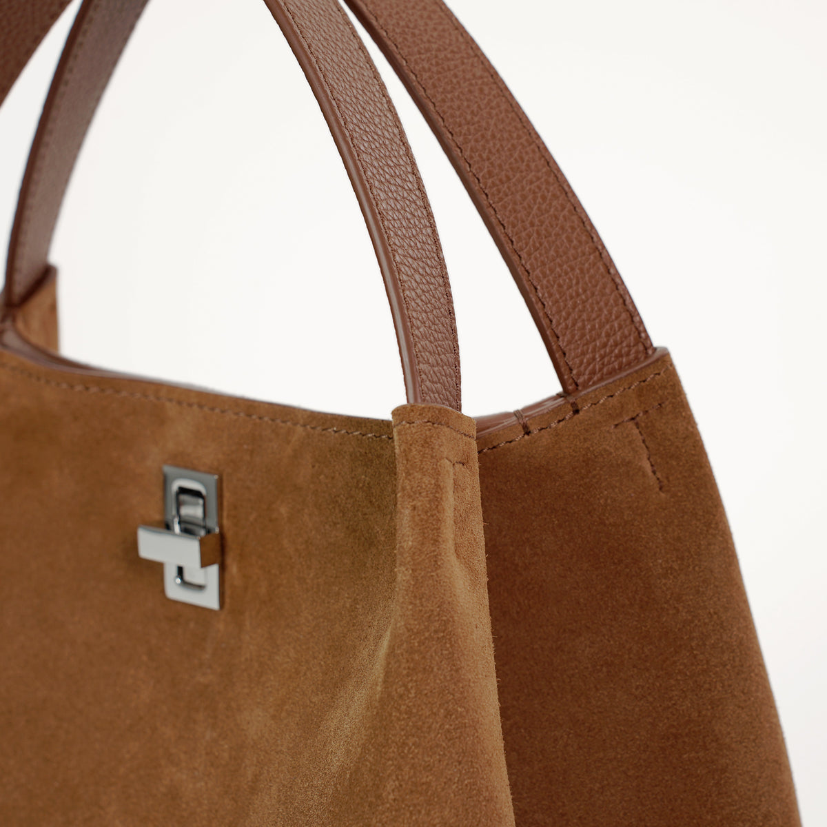 Rêve Bag, Suede and Textured Leather, Caramel